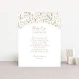 "Woodland Beginnings" - Baby Shower Insert Cards in Watermelon by Jennifer Wick - Front