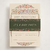 "Wildflowers" - Baby Shower Insert Cards in Confetti by 2birdstone - With Bellyband