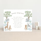 "Little Animal World" - Baby Shower Insert Cards in Air by Jennifer Holbrook - Front