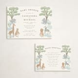 "Little Animal World" - Baby Shower Insert Cards in Air by Jennifer Holbrook - With Invitation