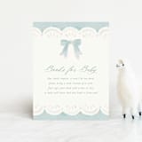 "Eyelet" - Baby Shower Insert Cards in Cloud by Laura Hankins - Front