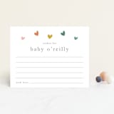 "Tiny Hearts" - Baby Shower Insert Cards in Hearts Rainbow by Stacey Meacham - Front
