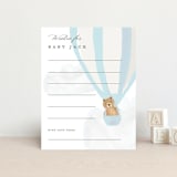 "Hot Air Balloon Bear" - Baby Shower Insert Cards in Blue Berry by Teju Reval - Front