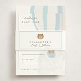 "Hot Air Balloon Bear" - Baby Shower Insert Cards in Blue Berry by Teju Reval - With Bellyband