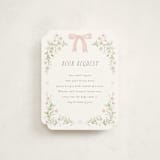 "Dainty Garden" - Baby Shower Insert Cards in Blush by Paper Raven Co. - Front