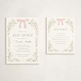 "Dainty Garden" - Baby Shower Insert Cards in Blush by Paper Raven Co. - With Invitation
