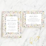 "belle" - Baby Shower Insert Cards in Meadow by Petra Kern - With Invitation
