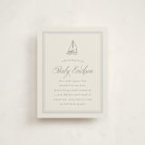 "On Board" - Baby Shower Insert Cards in Sailor by Stephanie Hawkes - Front