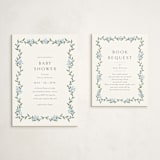 "simple garland" - Baby Shower Insert Cards in Sky by Christy Hy Lee - With Invitation