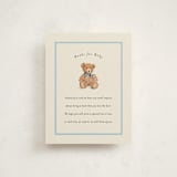 "Antique Teddy Bear" - Baby Shower Insert Cards in Frost by Becky Nimoy - Front