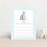 "Penguins" - Baby Shower Insert Cards in Ice by Teju Reval - Front
