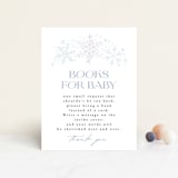 "Winter Baby Snowflakes" - Baby Shower Insert Cards in Bluebell by Alethea and Ruth - Front