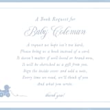 "Simply Classic" - Baby Shower Insert Cards in Sky by Melinda Denison - Close up