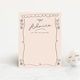 "Oh Bebe" - Baby Shower Insert Cards in Blush by Ashley Iwafuchi - Front