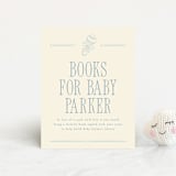 "French Frame" - Baby Shower Insert Cards in Powder by Robert and Stella - Front