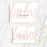 "Whisper" - Baby Shower Insert Cards in Blush by Sara Hicks Malone - With Invitation