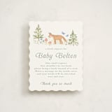 "Woodland Welcome" - Baby Shower Insert Cards in Meadow by Petra Kern - Front