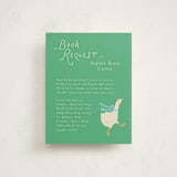 "Goose" - Baby Shower Insert Cards in Sage by Lori Wemple - Front