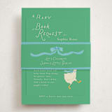 "Goose" - Baby Shower Insert Cards in Sage by Lori Wemple - With Bellyband