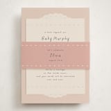 "Woodland Fawn" - Baby Shower Insert Cards in Blush by JeAnna Casper - With Bellyband