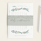 "Elephant Shower" - Baby Shower Insert Cards in Forest by Lori Wemple - With Belly Band