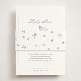 "Baby pram" - Baby Shower Insert Cards in Navy by Huefete - With Bellyband