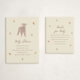 "Ba Ba Baby shower" - Baby Shower Insert Cards in Butter by Angela Garrick - With Invitation
