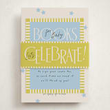 "Bright Star" - Baby Shower Insert Cards in Skylight by Laura Hankins - With Bellyband