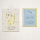 "Bright Star" - Baby Shower Insert Cards in Skylight by Laura Hankins - With Invitation
