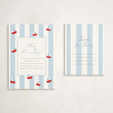 "Sail Boats Baby" - Baby Shower Insert Cards in Periwinkle by Angela Thompson - With Invitation