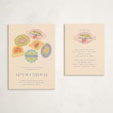 "Fruit Stickers" - Baby Shower Insert Cards in Acai Berry by Natalie Rae - With Invitation
