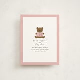 "Beary Cute" - Baby Shower Insert Cards in Rose by mo kelley - Front