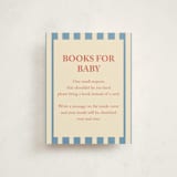 "Elegant stripes" - Baby Shower Insert Cards in Azure by motifmyway - Front