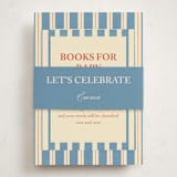 "Elegant stripes" - Baby Shower Insert Cards in Azure by motifmyway - With Bellyband