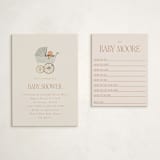 "Waiting for a sibling" - Baby Shower Insert Cards in Sea Fog by Erin Kessler - With Invitation
