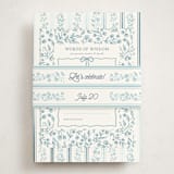 "Vintage Stripe" - Baby Shower Insert Cards in Powder Blue by Anna Black - With Bellyband