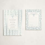"Vintage Stripe" - Baby Shower Insert Cards in Powder Blue by Anna Black - With Invitation