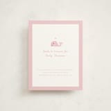 "Baby Whale On The Way" - Baby Shower Insert Cards in Baby Pink by mo kelley - Front