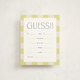 "two times" - Baby Shower Insert Cards in Lime by letterfix - Front