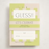 "two times" - Baby Shower Insert Cards in Lime by letterfix - With Bellyband