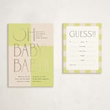 "two times" - Baby Shower Insert Cards in Lime by letterfix - With Invitation