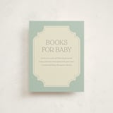 "Brooke" - Baby Shower Insert Cards in Seafoam by Robert and Stella - Front