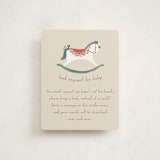 "festive rocking horse" - Baby Shower Insert Cards in Eggnog by Rebecca Durflinger - Front