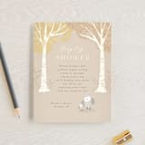 "Little owlet" - Baby Shower Insert Cards in Almond by Jennifer Wick - Front