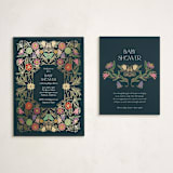 "Gilded Tapestry" - Baby Shower Insert Cards in Midnight Garden by Simona Camp - With Invitation