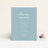 "Polished" - Baby Shower Insert Cards in Powder Blue by Jennifer Postorino - Front