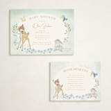 "Disney's Bambi Forest" - Baby Shower Insert Cards in Forest by frau brandt - With Invitation