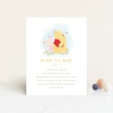"Disney's Winnie The Pooh a little hunny" - Baby Shower Insert Cards in Sky by Creo Study - Front