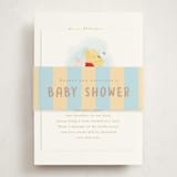 "Disney's Winnie The Pooh a little hunny" - Baby Shower Insert Cards in Sky by Creo Study - With Bellyband