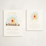 "Disney's Winnie The Pooh a little hunny" - Baby Shower Insert Cards in Sky by Creo Study - With Invitation